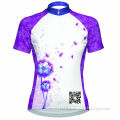 Custom Dye Sublimation 100% Polyester Cycling Jersey For Women
